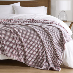 The back printed plush blanket is a perfect blend of traditional material with a modern design. Constructed of 100% polyester