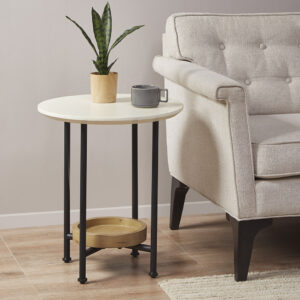 Modernize your living room decor with the Madison Park Beaumont End Table. Flaunting an eye-catching design