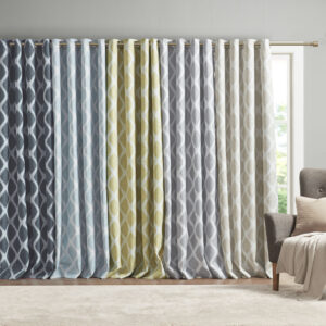 our SunSmart Blakesly Printed Ikat Blackout Patio Panel is the perfect update to any room. Fresh and chic