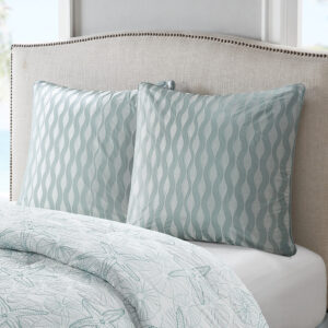 Bring the ocean into your home with the Harbor House Maya Bay Collection. This 100% cotton Euro sham is embroidered for added dimension and features a dark seafoam blue to tie into the main Maya Bay bedding collection. Dry clean only