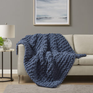 Indulge in pure comfort by wrapping yourself in the Madison Park Chenille Chunky Knit Throw. This chunky knit throw is handmade from luxurious chenille yarn to create a soft and cozy feel that's perfect to snuggle up in. The chunky knit throw is also OEKO-TEX certified