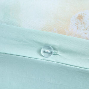 and a square fur decorative pillow adds a chic textural touch. This tie dye duvet cover set is OEKO-TEX certified