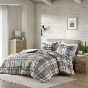 Refresh your bedroom with this vintage plaid duvet cover set for a classic style. Matching shams (1 in Twin/Twin XL) coordinate with the duvet cover to complete the look. This machine washable bedding set is OEKO-TEX certified and also has an antimicrobial treatment that inhibits bacteria growth to keep the bedding fresher for longer. A button closure at the foot end allows you to place a padded insert within the duvet cover and internal corner ties prevent it from shifting. Inserts for duvet covers are sold separately.