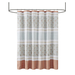 our Madison Park Dawn cotton shower curtain holds all of the perfect elements to do shabby chic the right way. A mixture of coral