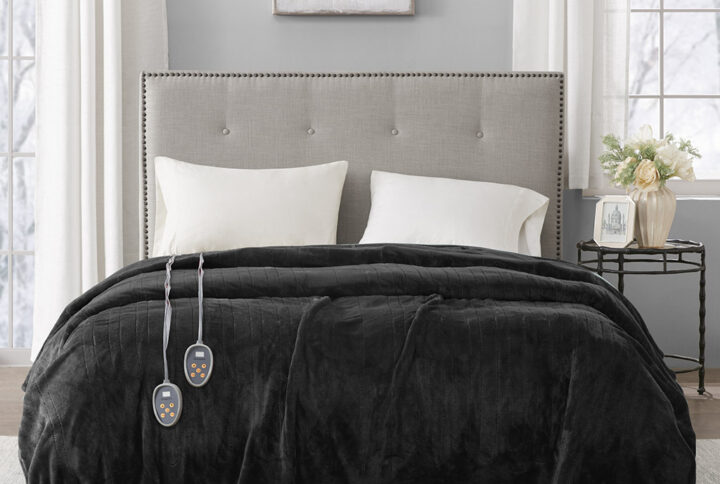 Sleep at ease in Beautyrest Heated blanket with Secure Comfort Technology