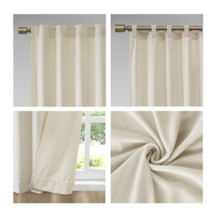 these velvet curtain panels exhibit a light sheen and plush texture that soften your décor. The rich