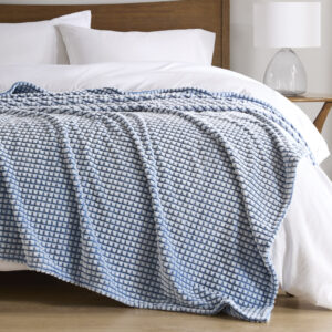 The back printed plush blanket is a perfect blend of traditional material with a modern design. Constructed of 100% polyester