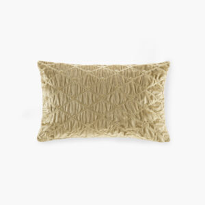 This sumptuous oblong pillow features foxtail stitched