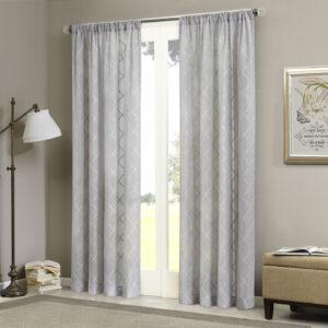 Madison Park’s Irina Diamond Sheer Window Curtain provides an alluring update to your home. An elegant diamond pattern is beautifully embroidered on a soft sheer fabric