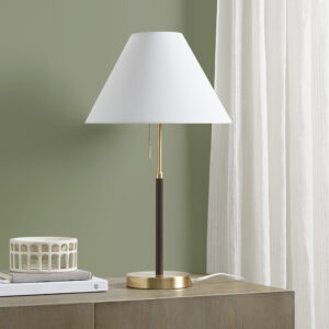 Elevate your mid-century modern inspired space with the Bromley Table Lamp from Ink+Ivy. Its sleek design