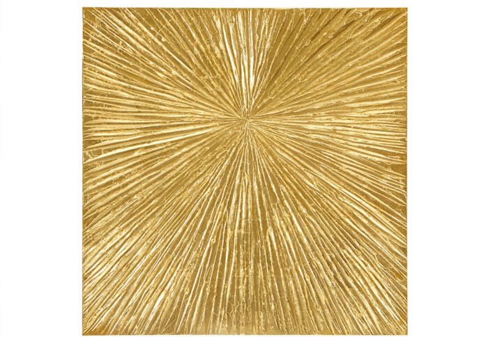 The Madison Park Signature Sunburst Hand Painted Dimensional Resin Wall Art provides a modern update to your home decor. Featuring an abstract burst design with heavy textured detailing for beautiful dimension