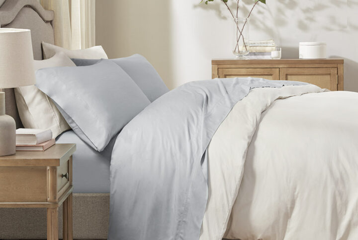 Fall asleep in the fresh allure of the Rayon from Bamboo Sheet Set. Made from Rayon from Bamboo