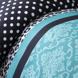 the Mi Zone Chloe Comforter Set delivers an invigorating update to your bedroom. The comforter features polka dots