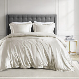 Sleep in absolute luxurious comfort with the Madison Park Essentials Satin Luxury Comforter Set. This exquisite four-piece set features a luxury satin comforter that is constructed with wrinkle-free fabric