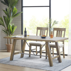 Transform your home into a rustic retreat with the INK+IVY Sonoma Dining Table. Made from solid wood