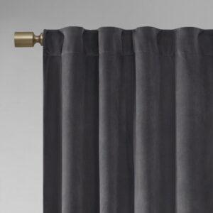 these velvet curtain panels exhibit a light sheen and plush texture that soften your decor. The rich