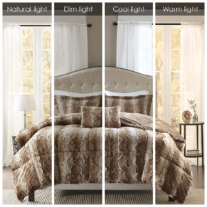 reversing to a cozy faux mink. The comforter has a hypoallergenic polyester fill for ultimate comfort