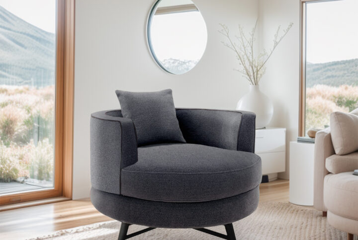 Embrace modern comfort with the inviting Chapel Hill Harper Swivel Chair