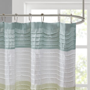 yet beautifully classic shower curtain. The faux silk dupioni fabric has a natural light sheen and drapes beautifully