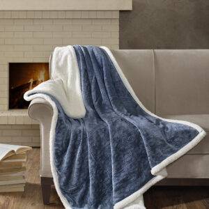 This super soft plush throw features a textured design that adds dimension to the throw. The reverse features a cozy berber to keep you warm. It's also oversized for added warmth and comfort.