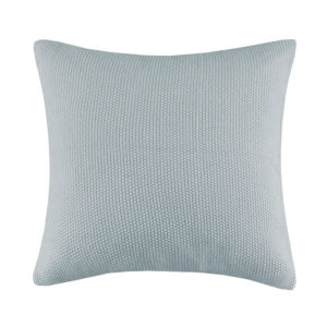 The INK+IVY Bree Knit Euro Pillow Cover offers a simple and cozy addition to your bedroom decor. This knit pillow cover is made from ultra-soft acrylic to create a casual cottage look. A hidden zipper closure provides a clean finished edge to the design. Machine washable for easy care