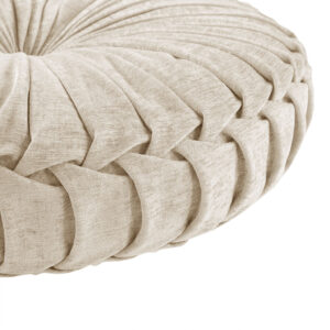 while the rich textured poly chenille creates a soft hand and light natural luster for an irresistibly inviting look and feel. A tufted button center and all over unique pleated detailing adds beautiful dimension and style