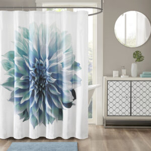 Breathe a new life into your bathroom with the Madison Park Norah Cotton Percale Shower Curtain. This cotton shower curtain displays a photo realistic floral print for a beautifully stunning look. The vibrant hues add a fresh splash of color to your bathroom