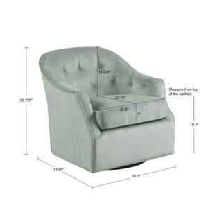 this swivel chair fits in any room of your home. No assembly required.