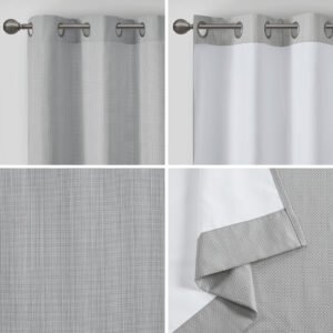 these solid window curtains offer a moderate level of privacy with a low ambiance level of lighting. This room darkening window panel pair is also OEKO-TEX certified