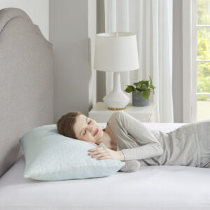 providing exceptional comfort with a medium firmness. A breathable rayon (from bamboo) blend cover and a cooling gel memory foam inner cover create a protective layer to keep you cool. The removable cover features a zipper closure to secure the pillow and is machine washable for easy care. This memory foam pillow is also OEKO-TEX certified