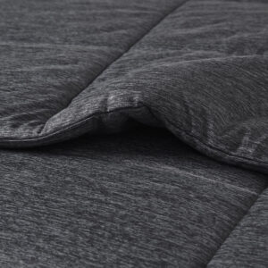 this blended fabric feels cool and breathable to even the hottest of sleepers. This silky smooth comforter features heathered yarns to create a chic tonal look that adds a contemporary update to your bedroom. Plus oversized dimensions that looks great even on extra-deep mattresses. Machine washable for easy care and wrinkle resistant. This down alternative comforter is also OEKO-TEX certified