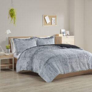 The Intelligent Design Malea Shaggy Long Fur Comforter Mini Set brings a soft contemporary update to your bedroom. The comforter and shams (1 in Twin/TwinXL) feature stylish shaggy faux fur that creates a soft fluffy texture and modern look. The solid plush reverse adds a soft and warm touch. Items in the set may come in a rolled or compressed packaging