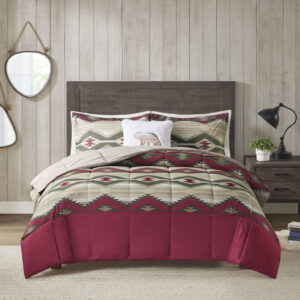 constructed of softspun material which has a flannel-like feel for year-round comfort. The bold pattern makes this bedding the perfect statement piece for your bedroom. The set is complete with comforter