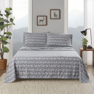 Stay warm and cozy through the night with this incredibly soft cotton flannel sheet set. Featuring fun novelty and classic prints