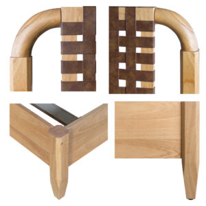 elegant rounded leg and a striking caramel maple finish that accentuates the natural wood grains. Comes with 5 slats