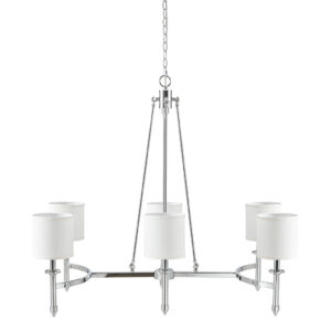 a captivating fixture from the Hampton Hill Bedford Collection. This chandelier boasts an elegant transitional style with a modern touch