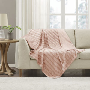 Wrap yourself in the lush comfort of the Madison Park Duke Long Fur Throw. The ultra-soft faux fur face provides comfort and coziness