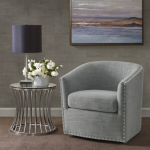 this chair combines functionality and comfort for any room. The elegant barrel-back design