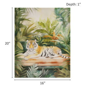 this piece is designed for indoor use and is spot clean only. Add a touch of wild beauty to your home and let the jungle's enchantment come alive in your decor.