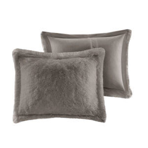 The Intelligent Design Malea Shaggy Fur Duvet Cover Set brings a soft contemporary update to your bedroom. The duvet cover and shams (1 in Twin/TwinXL) features stylish shaggy faux fur that creates a soft fluffy texture. The solid plush reverse adds a soft and warm touch. A zipper closure secures a padded insert within the duvet cover and inside corner ties prevent it from shifting (insert is NOT included).