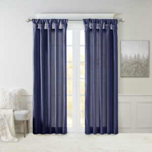 Give your home a decorator’s touch with the Madison Park Emilia Window Curtain. Made from a faux silk fabric