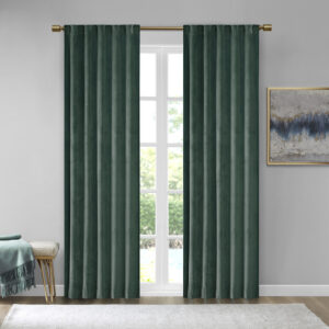 Accentuate your home with the 510 Design Colt Poly Velvet Window Panel Pair. Made from soft solid green poly velvet