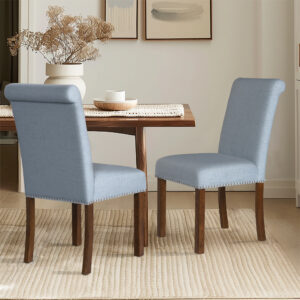 Embrace timeless elegance with the Aubrey Dining Chair Set from 510 Design. These chairs feature a transitional style