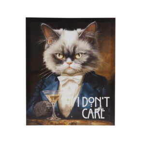 Bring a touch of whimsy into your indoor space with the grumpy cat art by Tessa Kane. This canvas