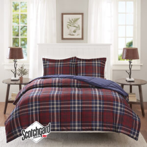 this ultra-soft comforter brings a classic casual style to your bedroom decor. The matching shams (1 in Twin/TwinXL) feature 2-inch flanges that add a charming touch to the top of the bed. A 3M Scotchgard Moisture Management Treatment helps wick away moisture to keep you cooler and drier for a comfortable night’s sleep. This comforter set is OEKO-TEX certified