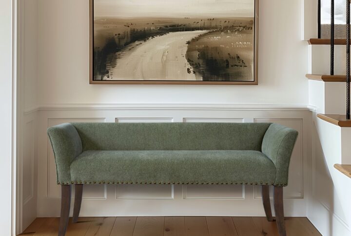 Elevate your space with the Welburn Upholstered Bench from Madison Park. Compact yet elegant