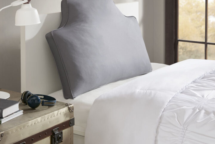 The Intelligent Design Oversized Headboard 100% Cotton Canvas Pillow adds a charming touch to accent your bed. The unique shape provides the elegant headboard look without the hassle or added cost of installing the real thing. Made from 100% cotton canvas