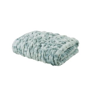 Ruched Faux Fur Throw