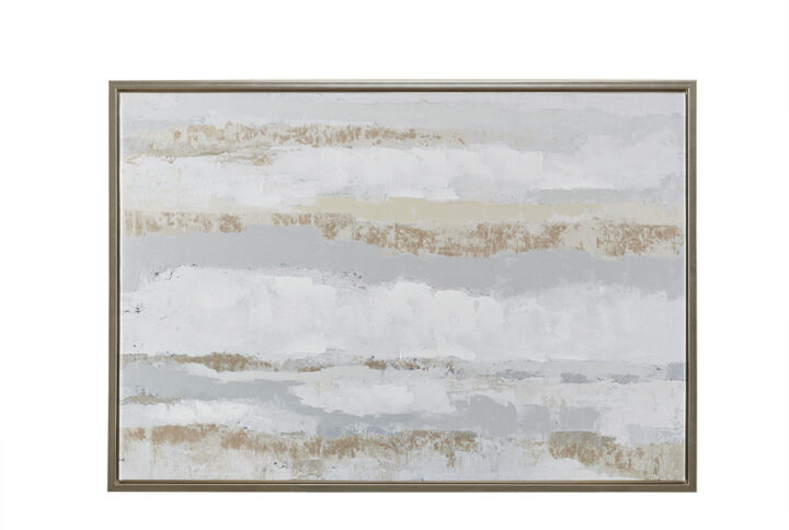 The Madison Park Strato Gold Foil and Hand Embellished Abstract Framed Canvas Wall Art by Artist Edith Phelps