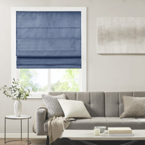 Our Madison Park Como Printed Faux Silk Room Darkening Cordless Roman Shade offers a modern and convenient update to your home decor. This roman shade flaunts a tonal blue faux silk textured fabric to create a stylish and beautiful